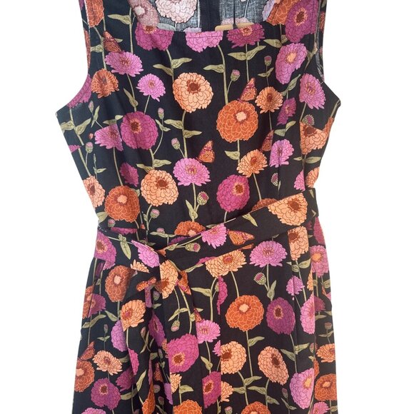 Princess Highway Floral Size 8 Linen Blend Jumpsuit Belt Black Multicolor NWT - Picture 7 of 13
